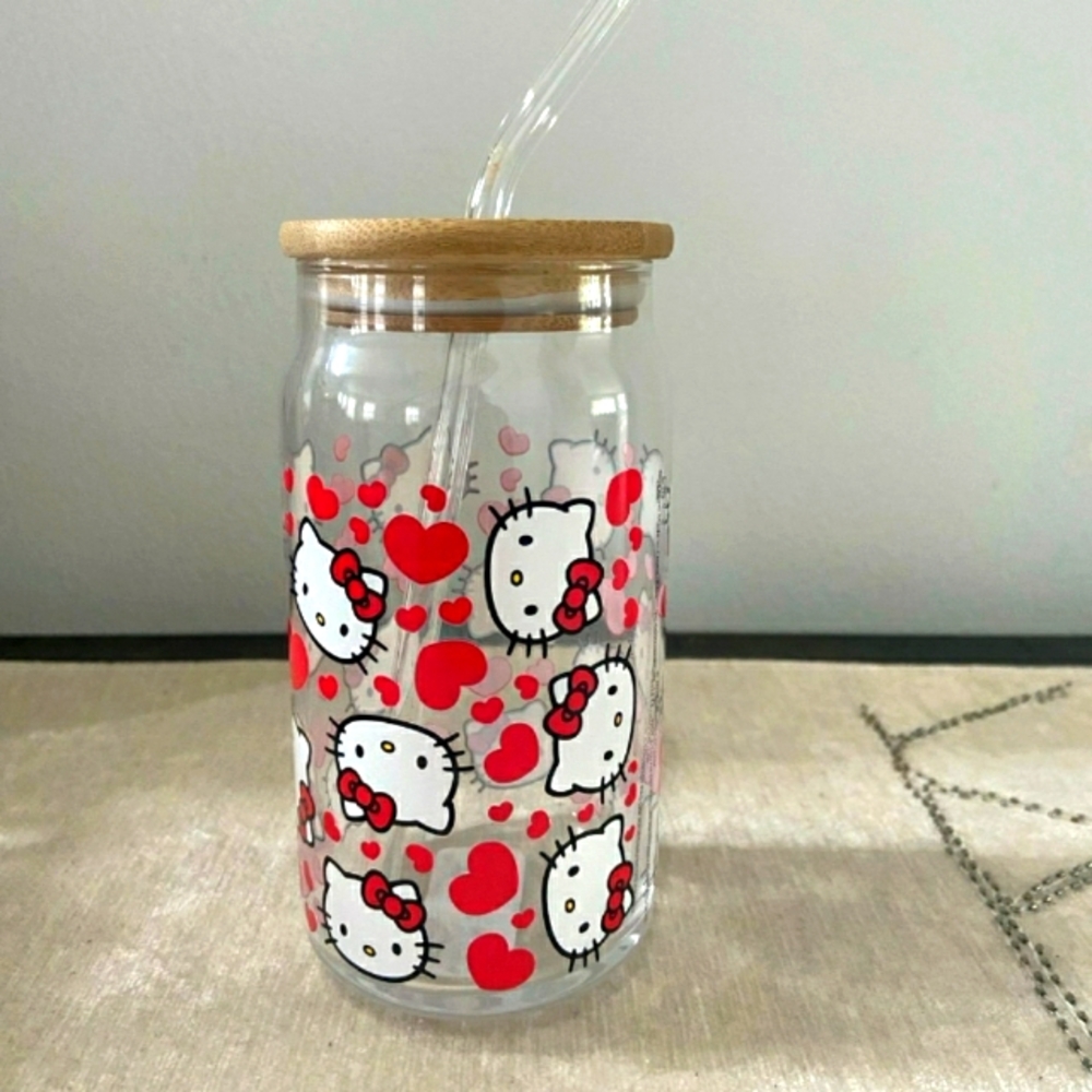 Hello Kitty glass tumbler